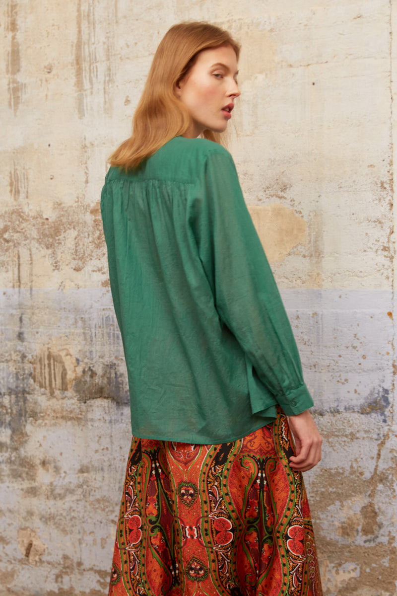 NAHEL OVERSIZED COTTON BLOUSE