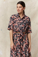 SHORT FLORAL PRINT SHIRT