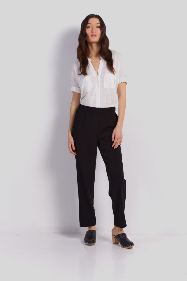 ELSON ELASTICATED WAIST CANVAS TROUSERS