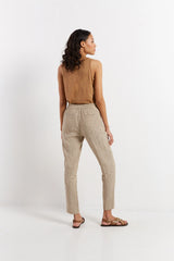 EMERY JOGGER-STYLE STRIPED LINEN TROUSERS