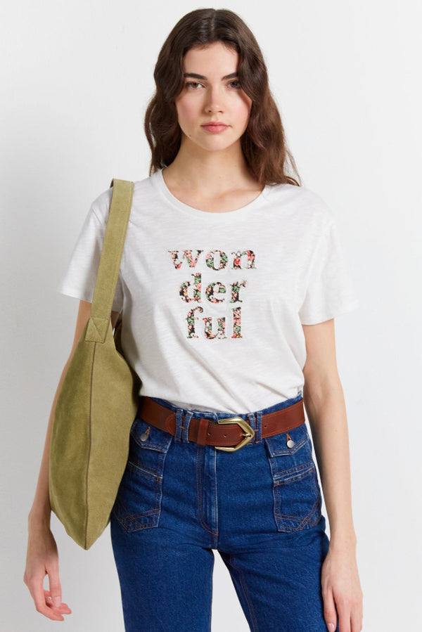 ALIX FLORAL MESSAGE T-SHIRT