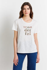 ALIX FLORAL MESSAGE T-SHIRT