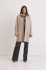 SAELLE REVERSIBLE DOUBLE FACE WOOL COAT