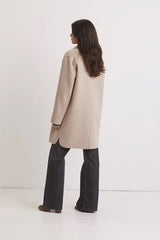 SAELLE REVERSIBLE DOUBLE FACE WOOL COAT