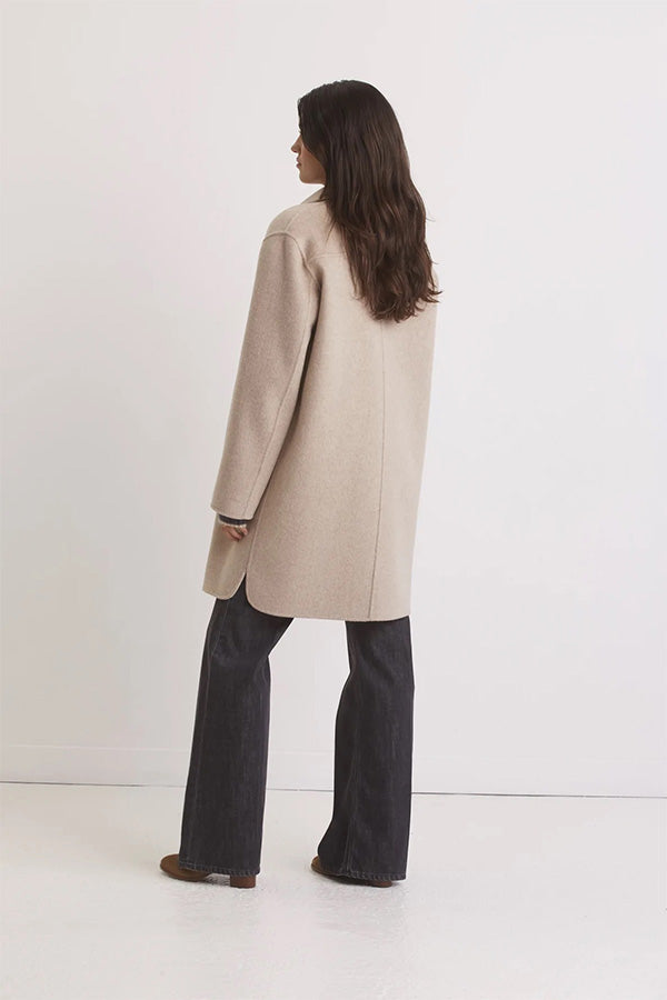 SAELLE REVERSIBLE DOUBLE FACE WOOL COAT