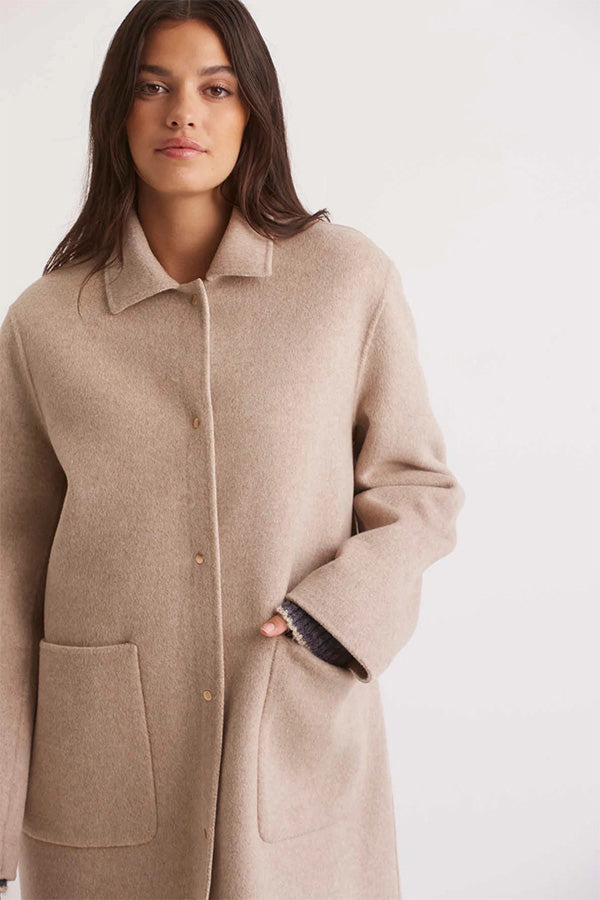 SAELLE REVERSIBLE DOUBLE FACE WOOL COAT