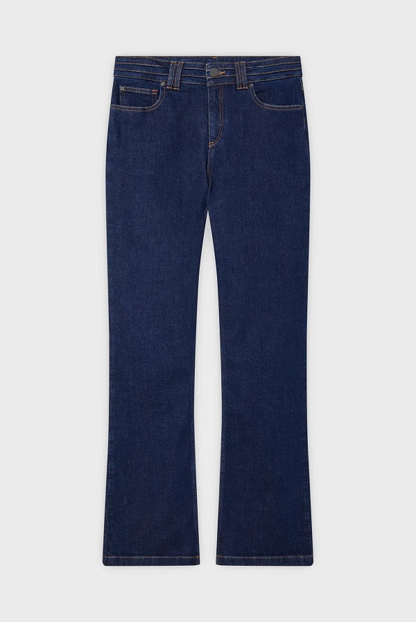 EFFIE FLARED RAW DENIM JEANS