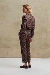 ESMET FLUID FLORAL PRINT TROUSERS