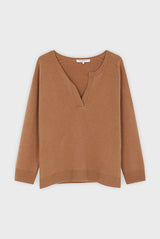 LEON V-CREWNECK SOFT WOOL SWEATER