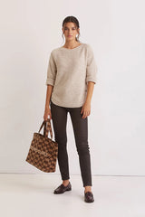 LENA BOAT NECK MARINIERE SWEATER