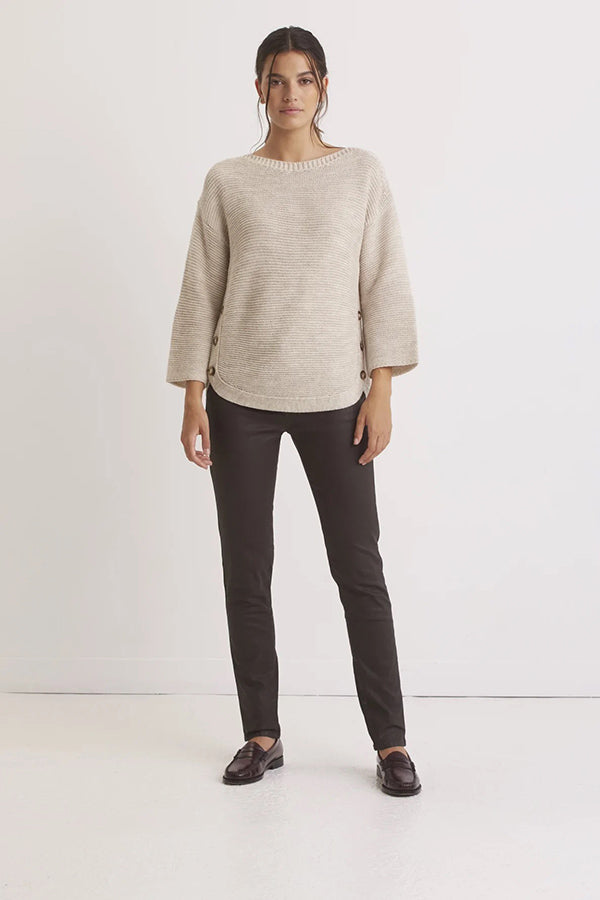 LENA BOAT NECK MARINIERE SWEATER