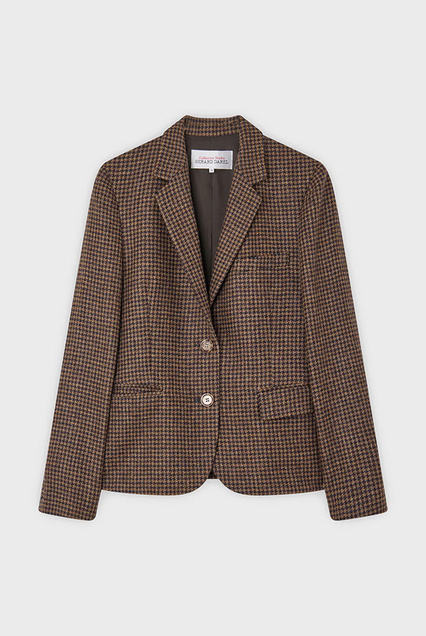 EDDIE WOOL HOUNDSTOOTH TAILORED JACKET