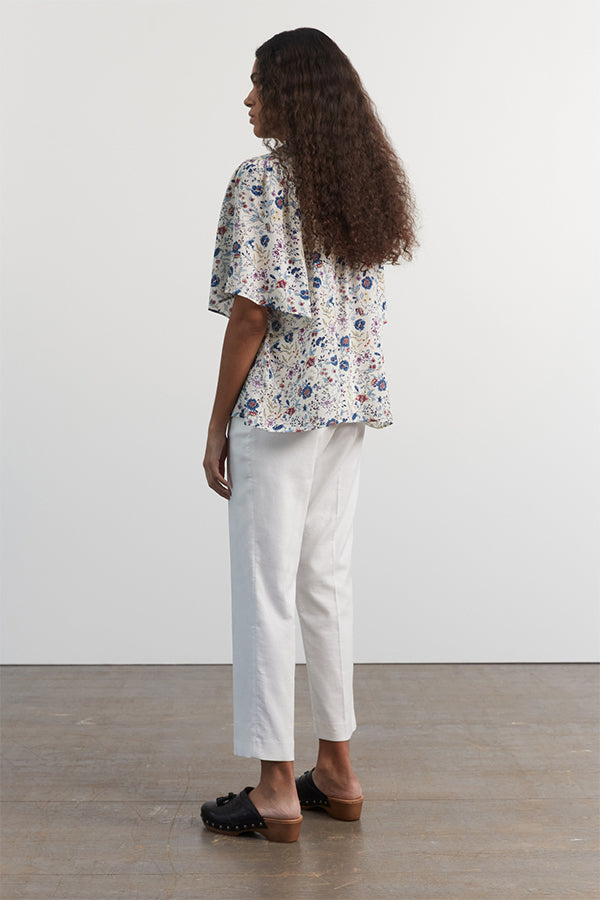 CHIMENE FLORAL PRINT SILK BLOUSE