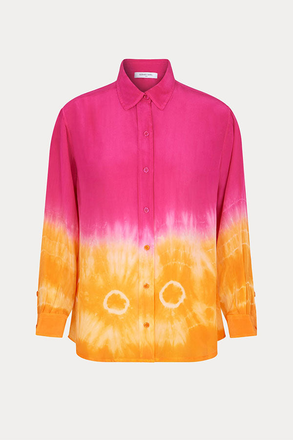 CHRISTIAN TIE & DYE PRINT SHIRT