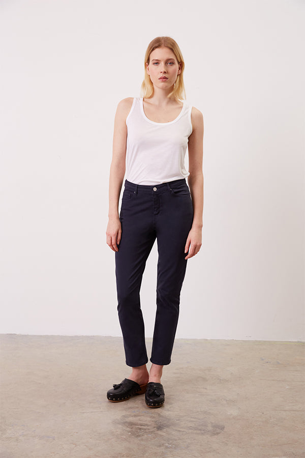 ELIOR DENIM STYLE STRETCH COTTON TROUSERS