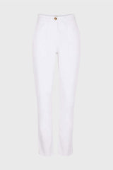 ELIZIA SLIM COTTON MIX TROUSERS