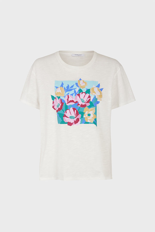 AENOR FLOWER PATTERN COTTON T-SHIRT