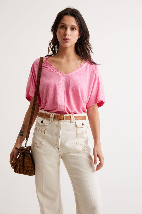 AGATHA OVERSIZE LINEN T-SHIRT