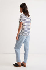 ARI STRIPED LINEN T-SHIRT