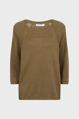 LANNA LINEN ROUND NECK SWEATER