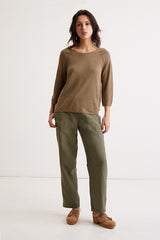 LANNA LINEN ROUND NECK SWEATER