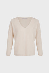 LEOLINE SOFT IRIDESCENT V-NECK SWEATER