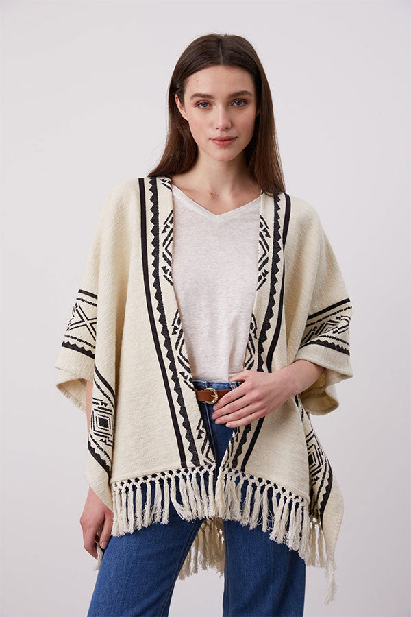 EVIE COTTON PONCHO JACKET