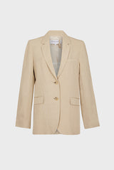 NATHIS LINEN BLEND STRAIGHT SUIT JACKET