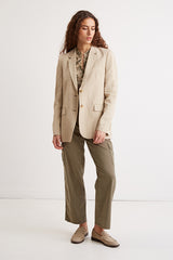 NATHIS LINEN BLEND STRAIGHT SUIT JACKET