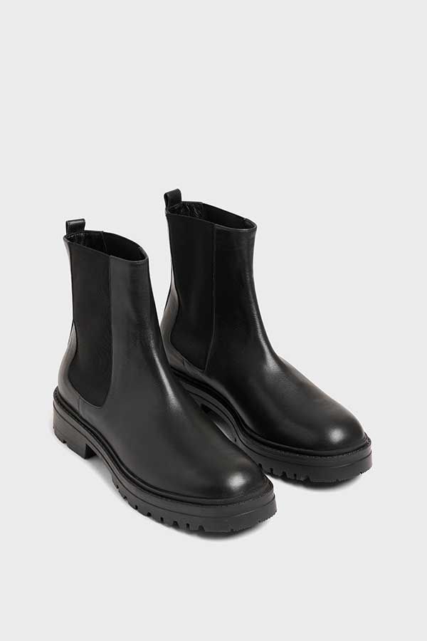 RYAN SMOOTH LEATHER BIKER BOOTS