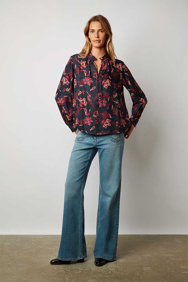 CECILE FLORAL PRINT BLOUSE