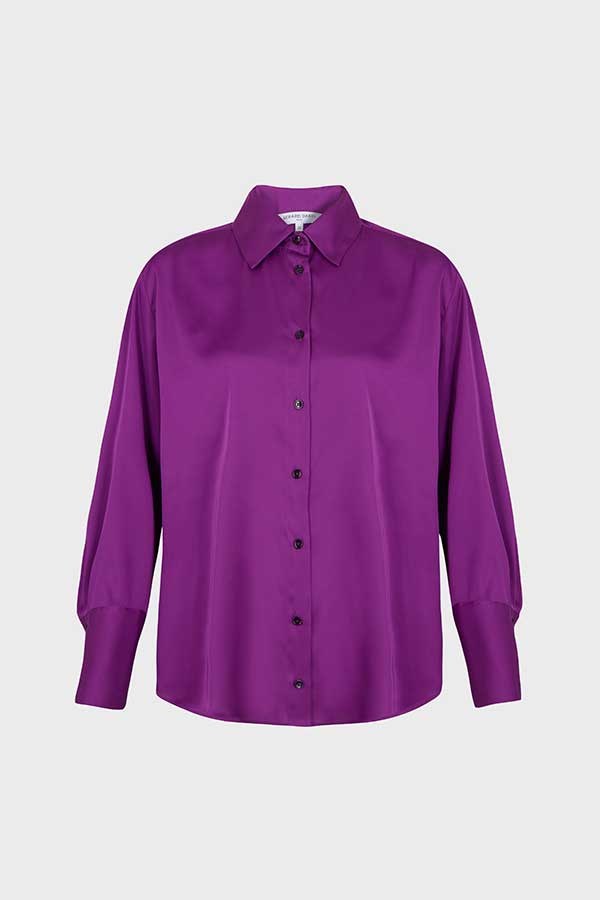 CINDY PINK SILK FEEL FLUID SHIRT