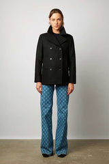 LAOURA VIRGIN WOOL SHORT PEA JACKET