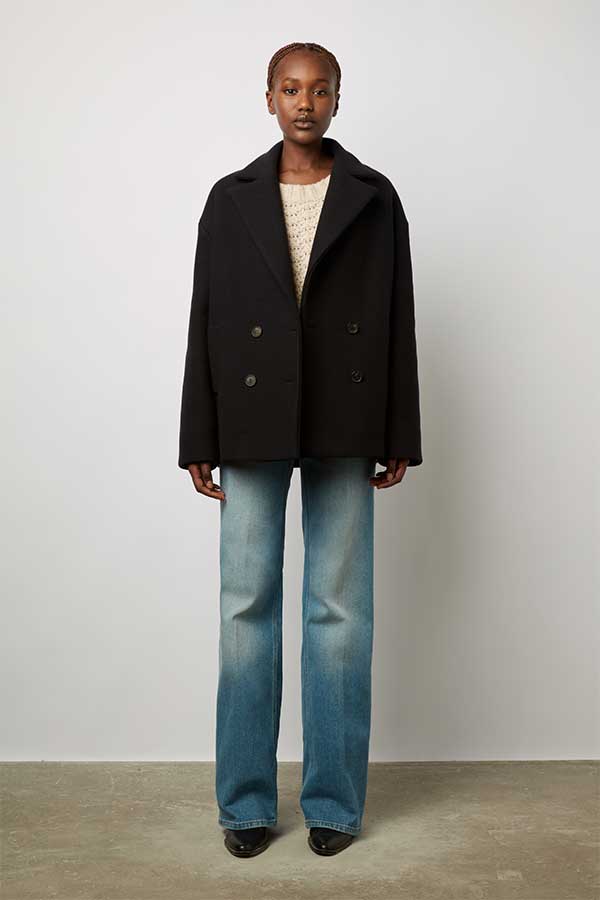 SHEILA SHORT VIRGIN WOOL BLEND COAT