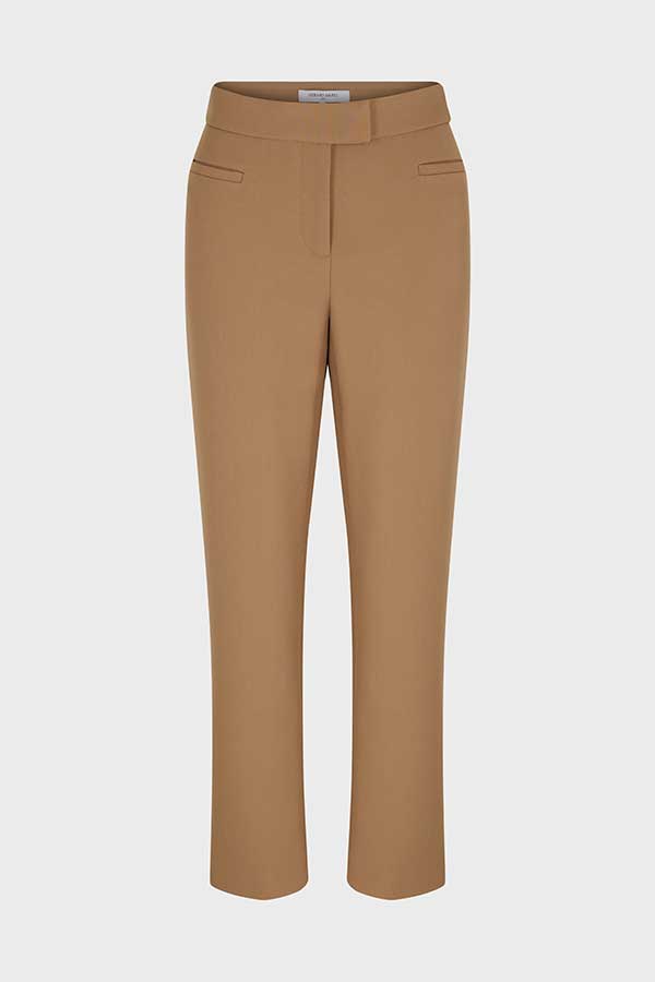 ECATERINA BEIGE 7/8 STRAIGHT TROUSERS