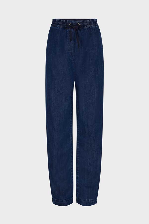 EMELINE WIDE-LEG DENIM TROUSERS