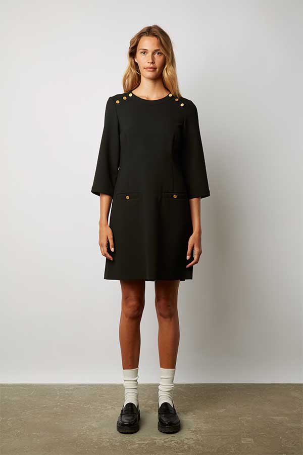 JOANNA BUTTONED MINI DRESS