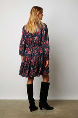 JOSEFINA SILK BLEND FLORAL PRINT MINI DRESS