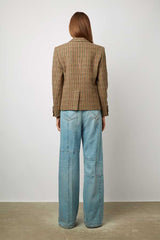 NADEGE VIRGIN WOOL SMALL CHECK JACKET