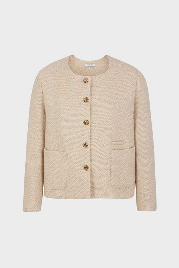 NOELYSE WOOL TWEED JACKET