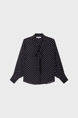 APOLLINE CREPE POLKA-DOT SHIRT