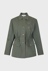 SULLY MILITARY STYLE EMBROIDERED JACKET