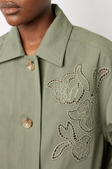 SULLY MILITARY STYLE EMBROIDERED JACKET