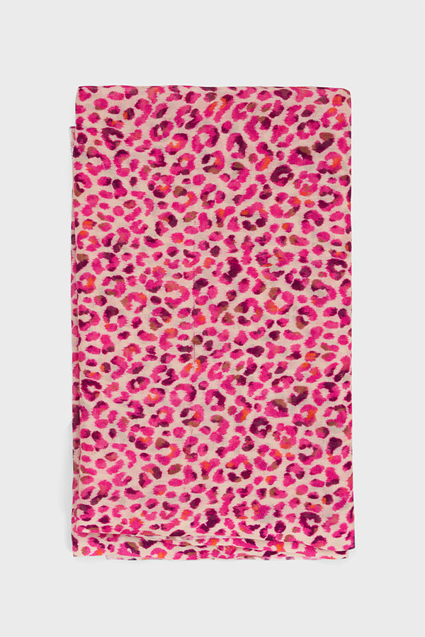 POLLY LEOPARD PRINT SCARF