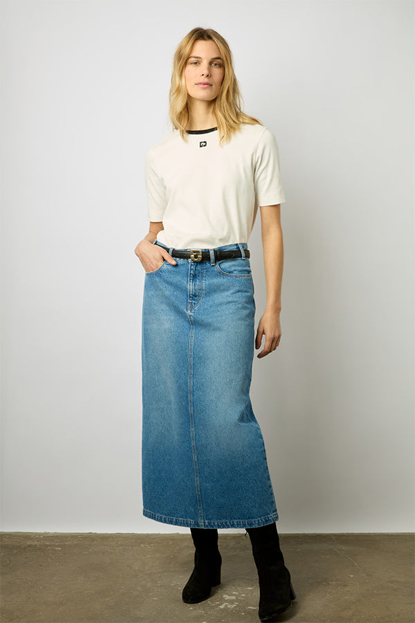 DONA MAXI DENIM SKIRT