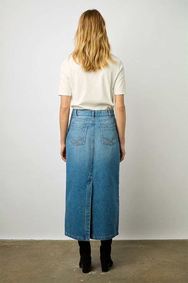 DONA MAXI DENIM SKIRT