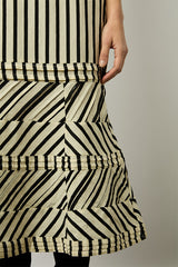 DANITA BLACK WHITE STRIPED SKIRT