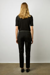 CAUSETTE BLACK PLAIN 7/8 STRAIGHT TROUSERS