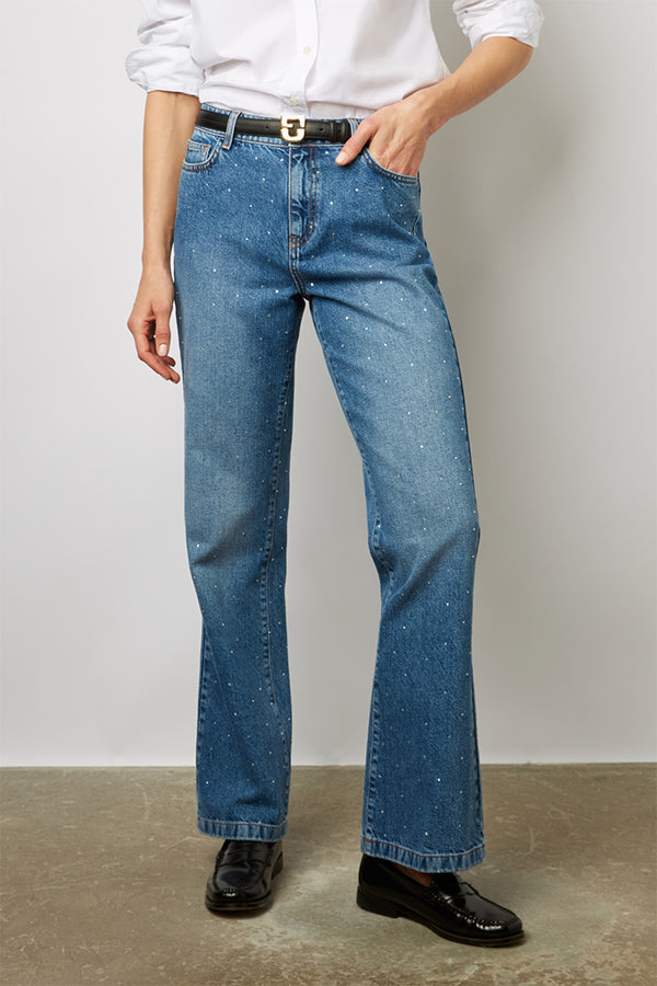 COLINE BOOTCUT RHINESTONE JEANS