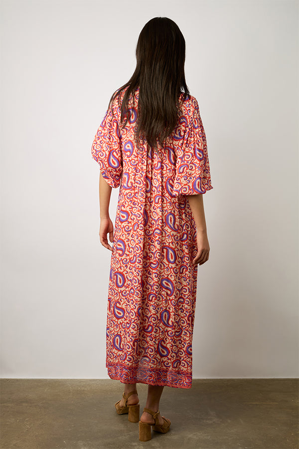 EVAN SOFT ETHNIC PRINT MAXI DRESS